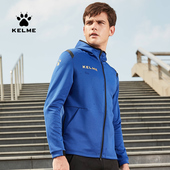 纯色休闲外套男拉链连帽上衣潮流 户外运动夹克修身 卡尔美春季 新款