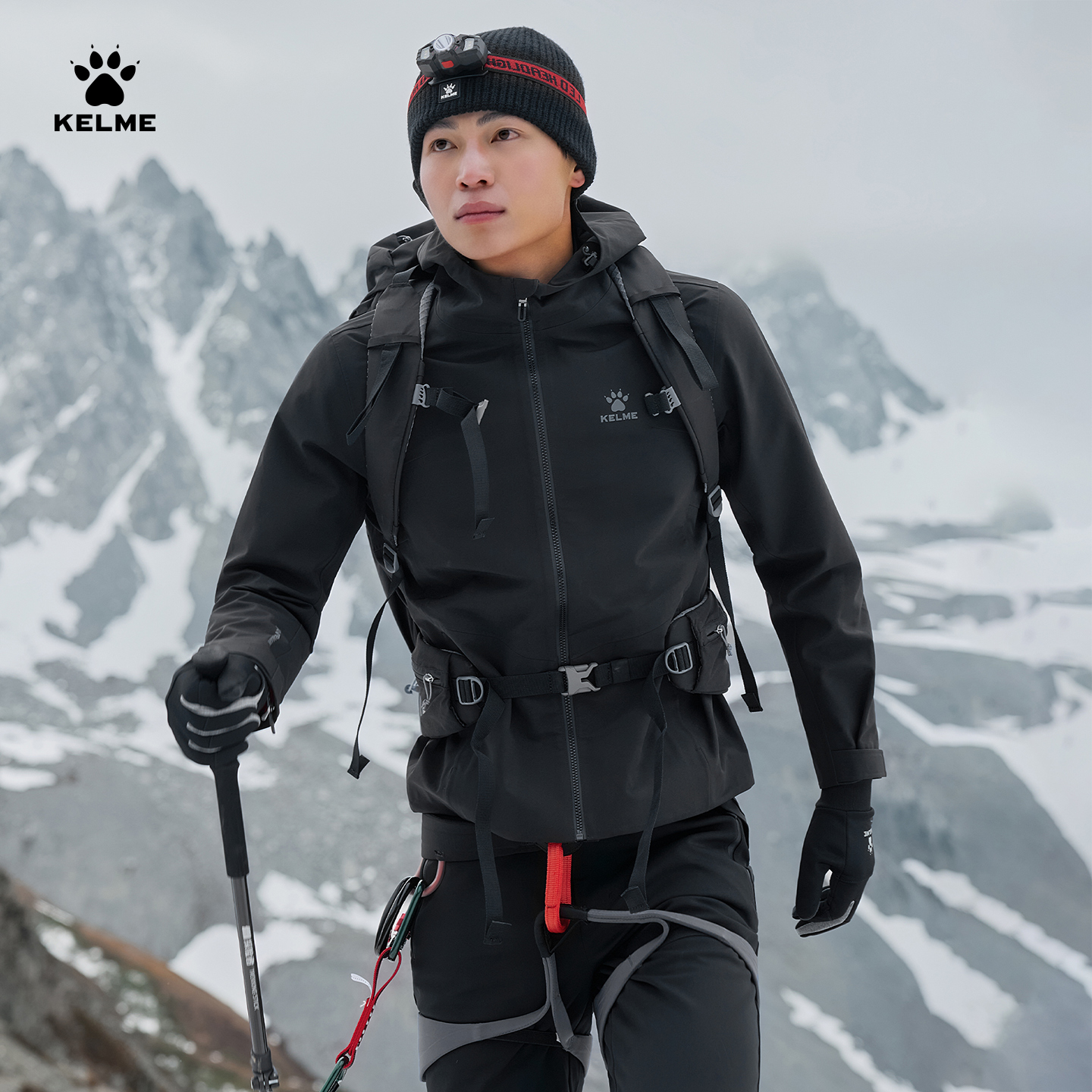 卡尔美防风防水户外登山冲锋衣