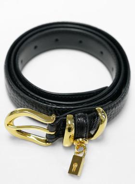 百搭黑色真牛皮皮带牛皮腰带女士皮带X088