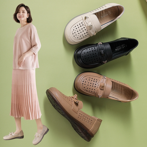 真皮软底妈妈鞋凉鞋2026夏季