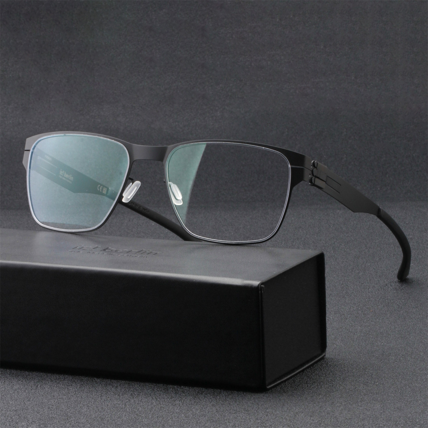 德国icberlin男全框不锈薄钢无螺丝近视眼镜框架大脸 Hannes S