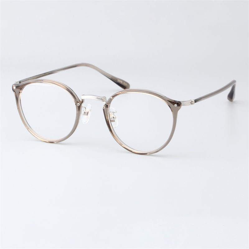 内藤熊八作 日本钛手作眼镜复古圆框近视镜 板材光学镜架N-033