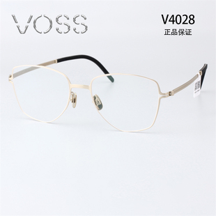 VOSS日本眼镜框超轻钢片近视眼镜架时尚框王铮亮光学眼镜架 V4028