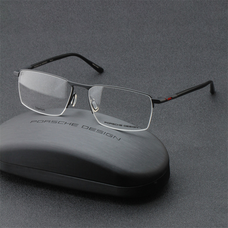 PORSCHE DESIGN保时捷眼镜架男新方形半框近视眼镜框P8765