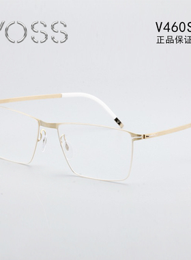 VOSS 日本眼镜框 近视眼镜架大脸 方框超轻商务钢片眼镜架 V460S