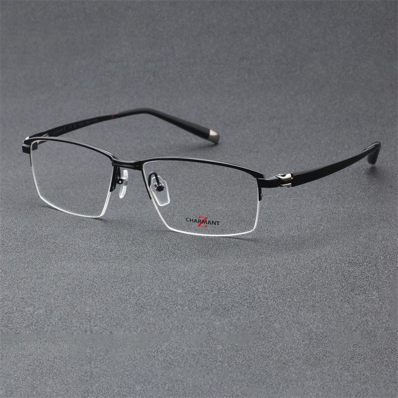 CHARMANT夏蒙眼镜架男士商务半框光学超轻近视眼镜镜框ZT27106