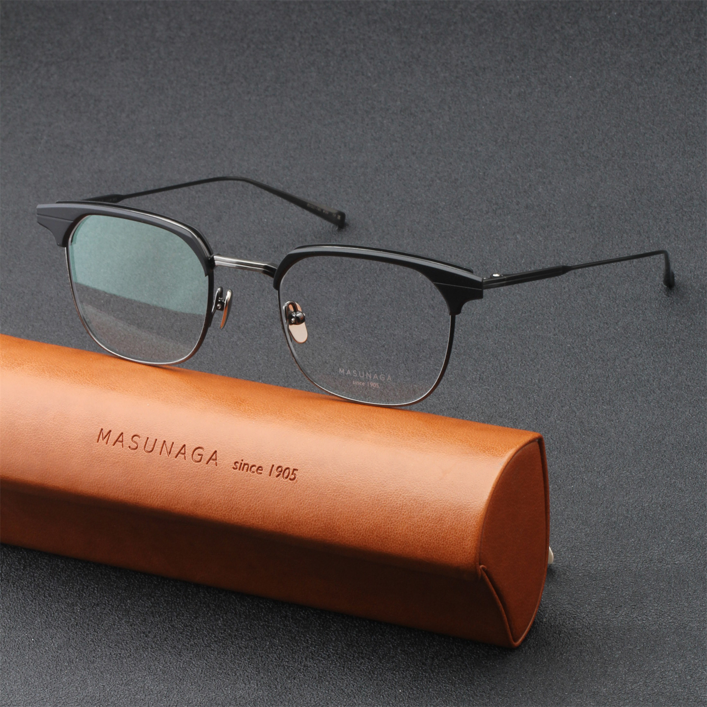 masunaga复古文艺钛架眼镜架