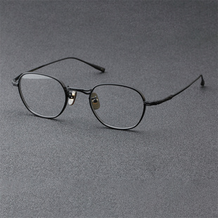 内藤熊八作日本超轻钛手作眼镜复古全框高度数近视眼镜N-301