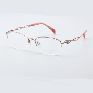 眼鏡線鈦系列氣質純超輕半框近視眼鏡框女XL2921 品牌特價