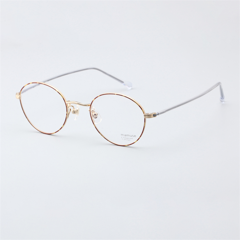 MAMUSE-M-8023日本手工正品全框板材钛复古时尚光学眼镜架