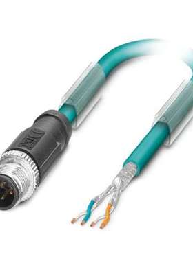 Phoenix 1569414 SAC-4P-M12MSD/10.0-931 10m Cat5 蓝色 M12 转