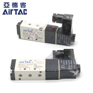 AirTAC亚德客 二位五通电磁阀 4V110-M5-A/B/C/E/F-I-W DC24V