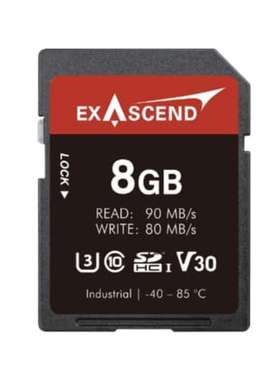 Exascend EX8GSDV30-PIDE Exascend 8 GB 工业用 SDHC SD 卡 Clas
