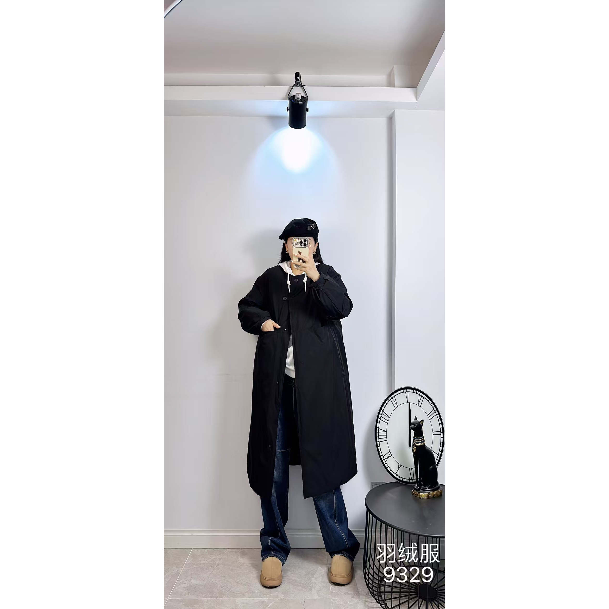 9329妃儿红2025冬季新款大码女装宽松显瘦羽绒服时尚遮肉羽绒衣