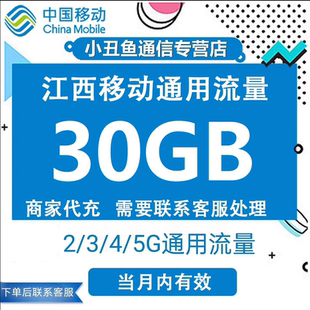 5G全国通用流量当月有效 江西移动流量充值30GB流量包叠加包2