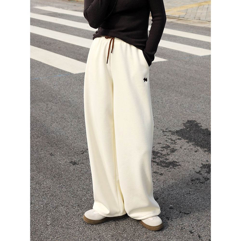 加绒卫裤女束脚两穿阔腿裤