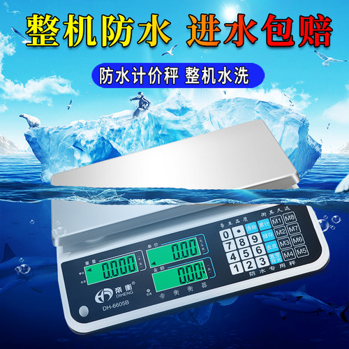 帝衡全防水小型计价秤40公斤