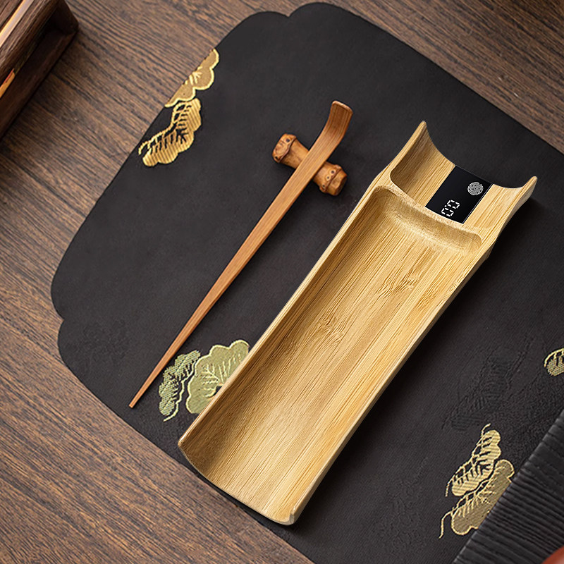 帝衡实木竹节茶则秤喝茶专用克称