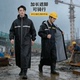 全身一体式 骑行长款 防暴雨遮脚工作服 轻便款 暴雨级防水雨衣套装