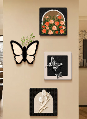 迎面玄关墙装饰画客厅竖版挂画创意走廊过道尽头墙面壁画电视墙画