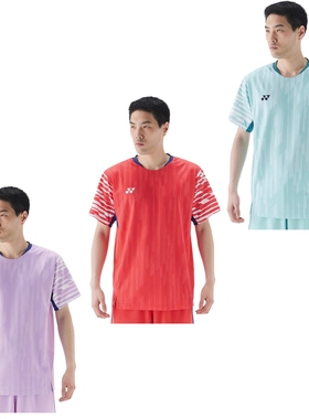 现货25年JP版YONEX尤尼克斯男款羽毛球大赛服短袖10644 15207国羽