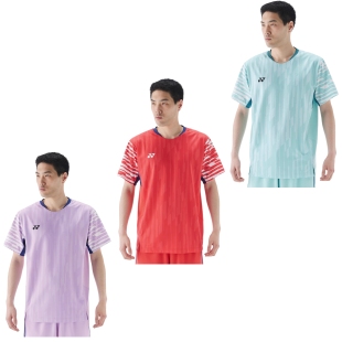 现货25年JP版YONEX尤尼克斯男款羽毛球大赛服短袖10644 15207国羽
