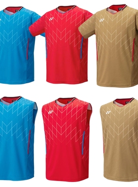 现货jp版25年尤尼克斯yonex羽毛球大赛服日本队男短袖10698 10699