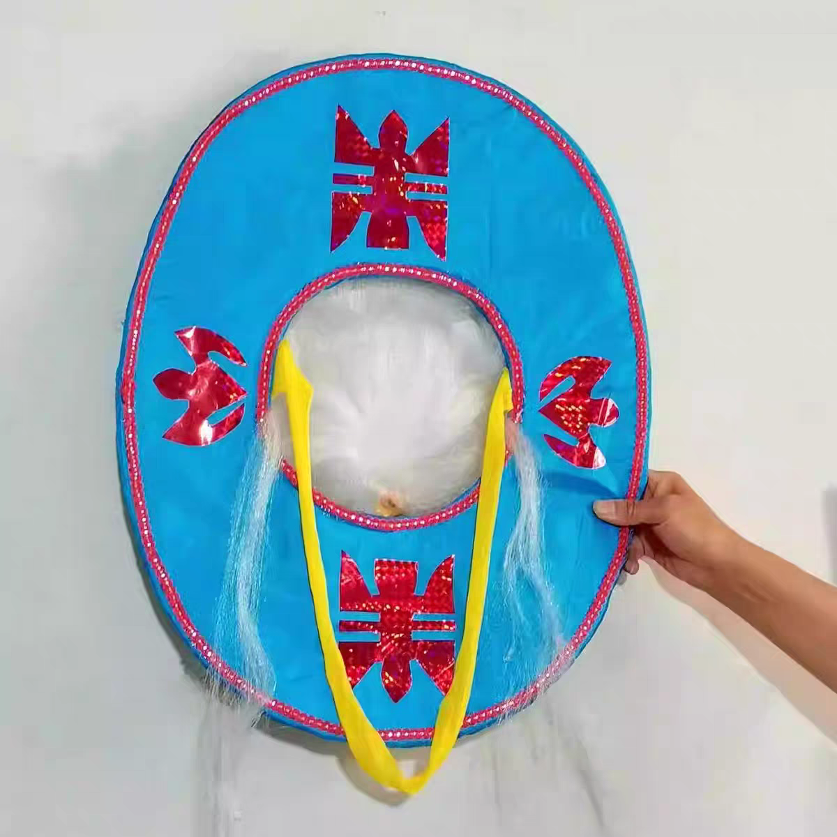 戏曲渔翁帽子划旱船渔夫草帽圈姜太公黄梅戏刘海砍樵戏剧演出用品