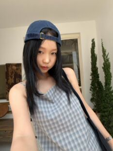 lost land正品~格子吊带裙连衣裙女短款韩系无袖26夏季新款