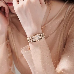 女士手表1252 聚利时韩国轻奢风方表复古高级时尚 官方补贴价