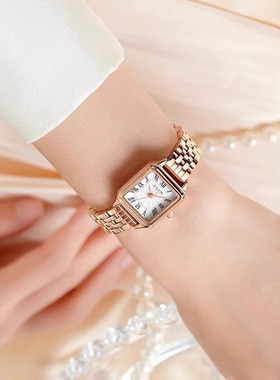 聚利时轻奢女士高级感时尚日韩简约复古石英女表轻奢小众设计1493