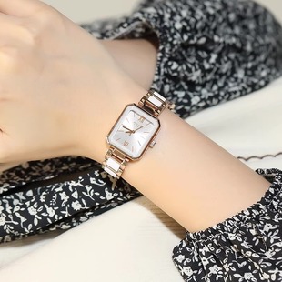 聚利时复古高级女表小众方形陶瓷轻奢女士腕表1273 官方补贴价