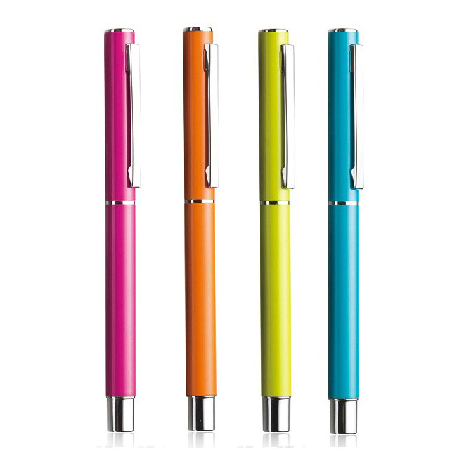 得力S81中性笔签字笔0.5mm商务办公水笔 金属笔壳办公文具