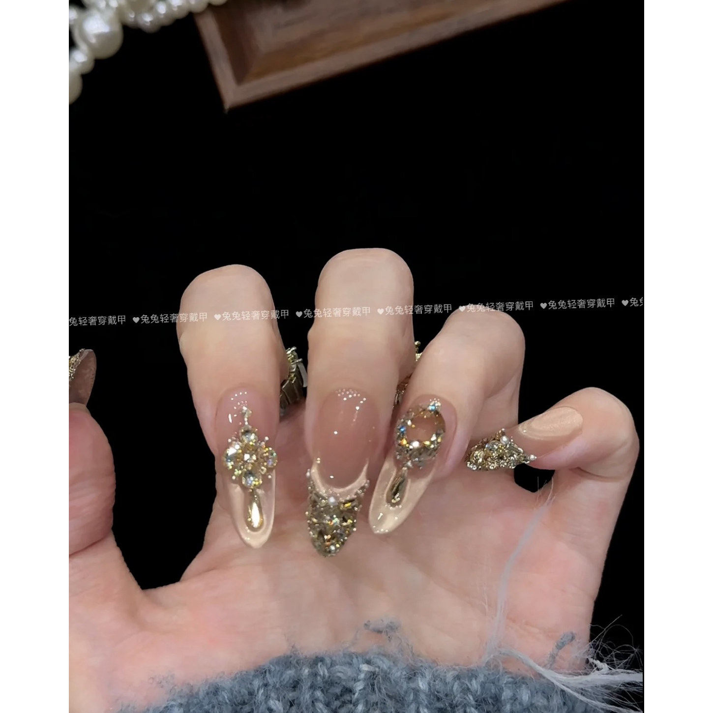 天使之泪-纯手工穿戴甲美甲10片,彩妆/香水/美妆工具,穿戴甲/甲片,淘宝优惠券,粉丝福利购,淘宝优惠卷
