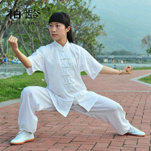柏龄短袖太极服装男夏季定制武术