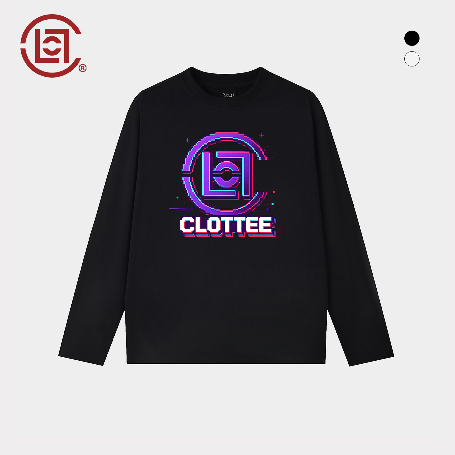 CLOT电玩像素印花长袖t恤男女秋