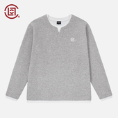 T恤 基础系列 CLOT 空气绒感假两件V领长袖 CLOTTEE