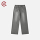 CLOTTEE CLOT 水洗灰色直筒牛仔裤 Like Water系列
