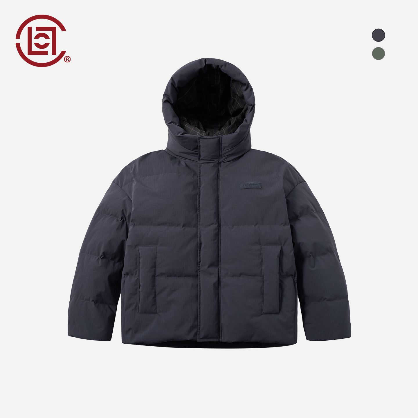 CLOT可拆卸格纹领填充夹克