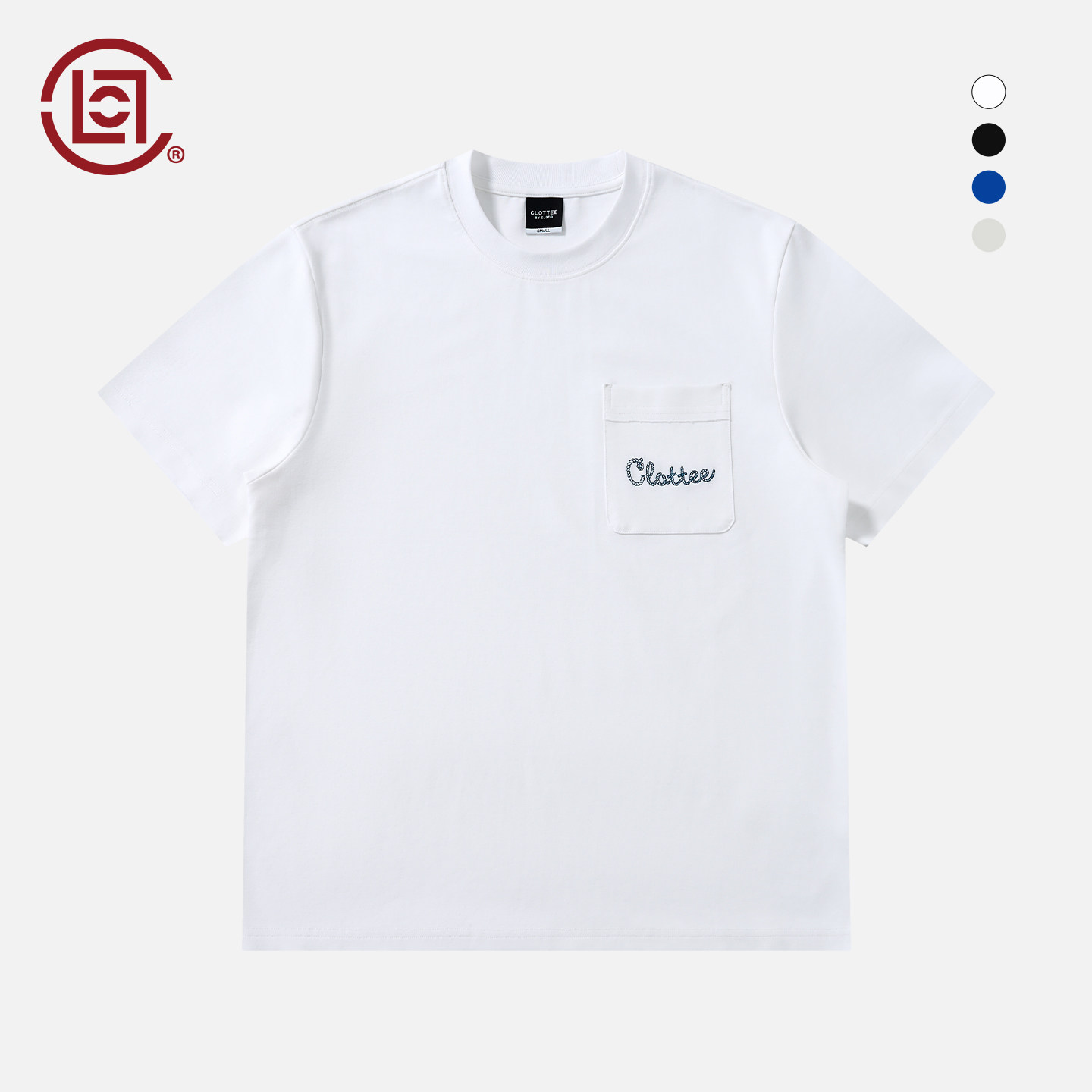 CLOTTEE by CLOT情侣装口袋Logo刺绣夏季短袖T恤男宽松潮牌半袖
