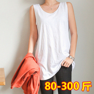 打底内衬 无袖 女士加肥胖妹妹200斤300斤特大码 超大号背心裙中长款