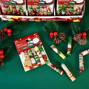 圣诞卡通铅笔帽圣诞节卡通可爱透明铅笔套学生笔套笔帽铅笔保护器