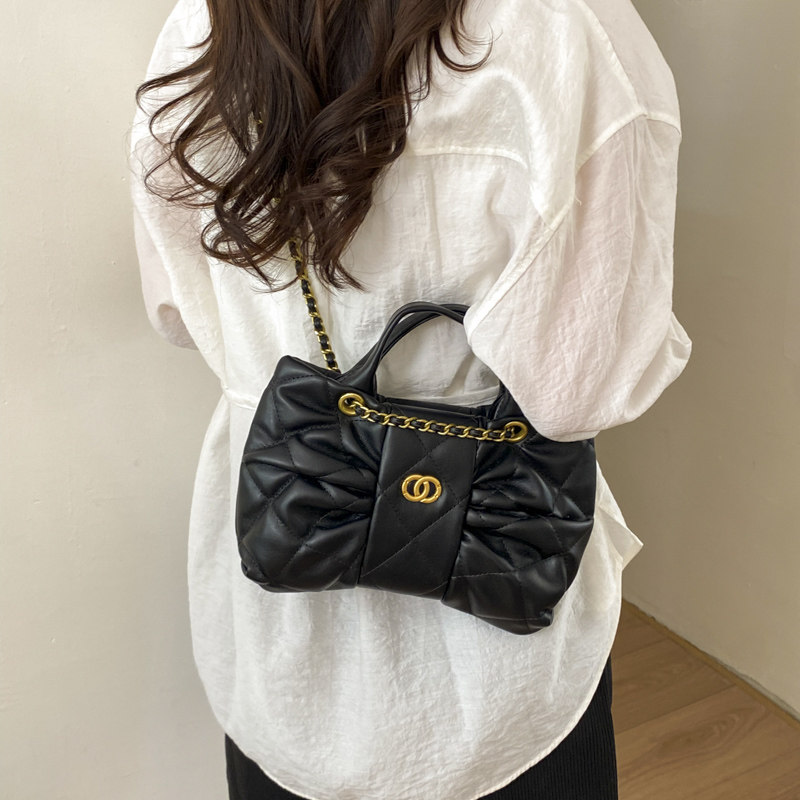 2026新款小香风菱格链条包女黑色单肩斜挎包高级感百搭手提包,箱包皮具/热销女包/男包,小方包,淘宝优惠券,粉丝福利购,淘宝优惠卷