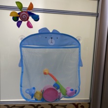 宝宝浴室防水吸盘收纳网袋儿童洗澡戏水玩具储物袋卡通造型挂袋