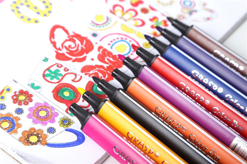 出欧美水彩笔 儿童小学生水彩笔套装粗杆大容量画笔 150G