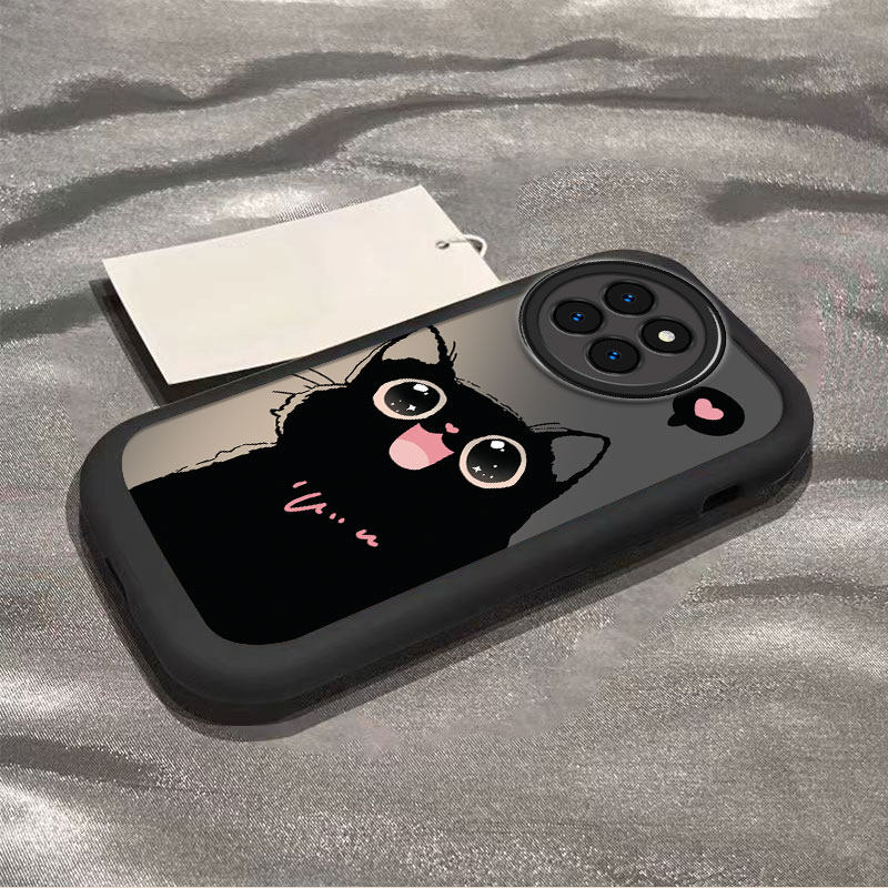 适用小米civi4pro手机壳新款泡芙壳CIVI3/2保护壳xiaomi爱心黑猫全包防摔硅胶mix4套cviv1s外壳vici3高级感潮