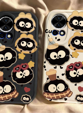 适用华为nova12pro手机壳11SE新款Nova10por可爱带帽煤球Hinove9硅胶novo87防摔n0va6女nava5ipr0男4e全包3潮