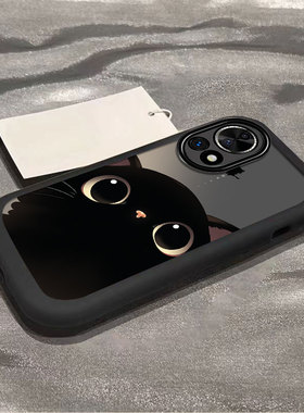 适用华为nova12pro手机壳11SE新款Nova10por泡芙壳Hinove9硅胶novo87防摔n0va6瞪眼猫咪nava5ipr0可爱4全包3i