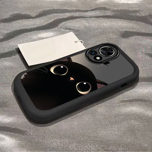 适用华为nova12pro手机壳11SE新款Nova10por泡芙壳Hinove9硅胶novo87防摔n0va6瞪眼猫咪nava5ipr0可爱4全包3i