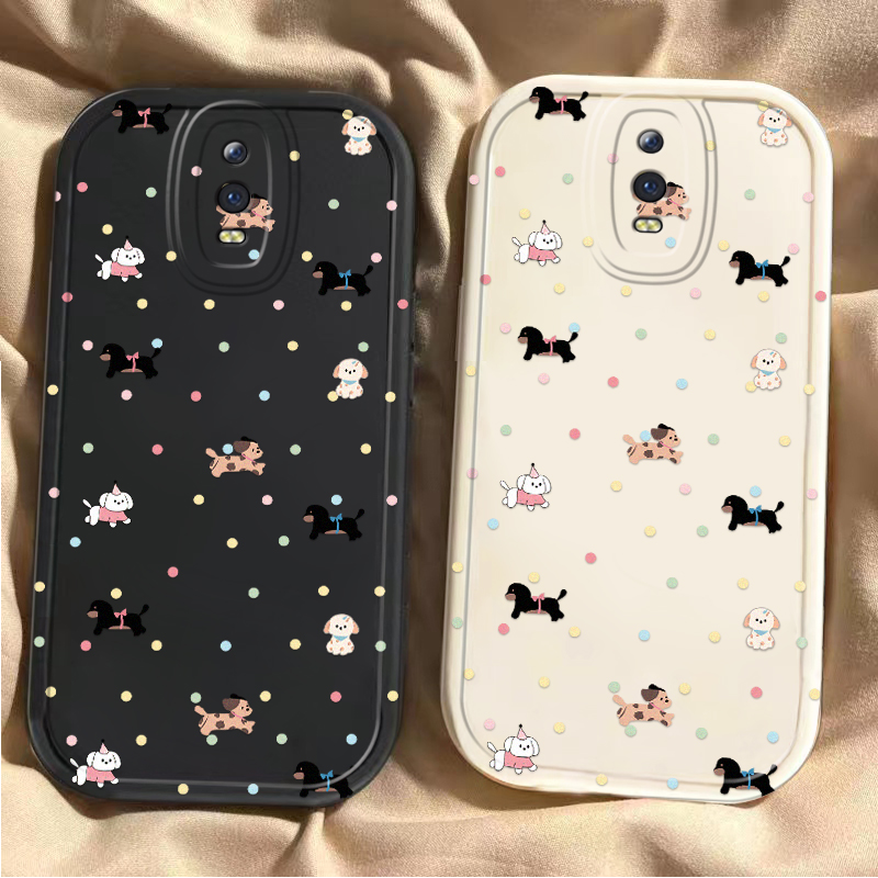 适用oppor17手机壳新款opopr15梦境标准版彩色波点狗狗R11全包防摔opr11s软硅胶套r11plus电镀r17pro高r15x